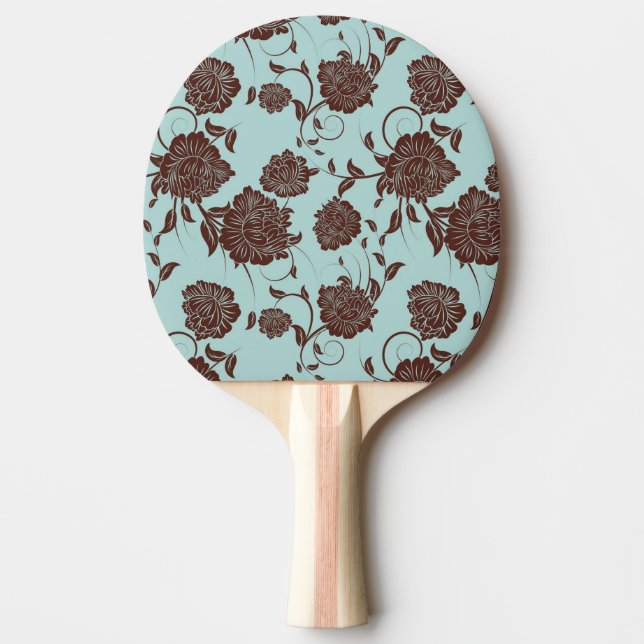 Raquete De Ping Pong Teste padrão floral 14 (Frente)