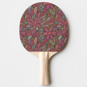 Raquete De Ping Pong Teste padrão floral 4