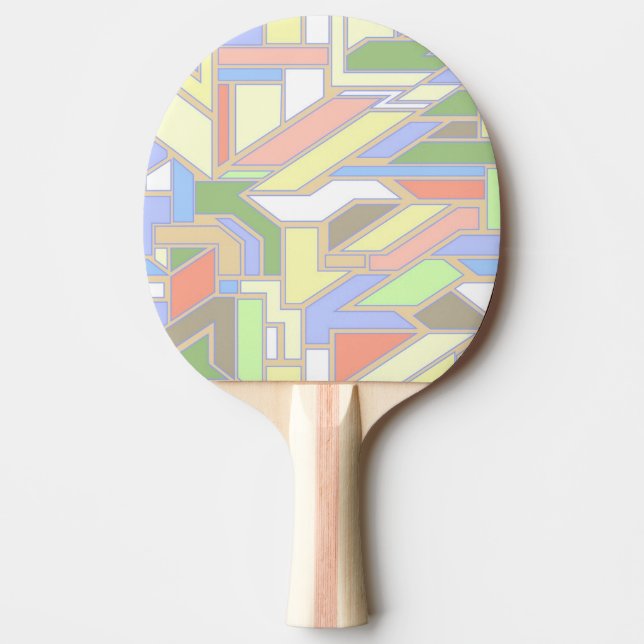 Raquete De Ping Pong Teste padrão geométrico 3 (Frente)