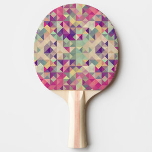 Raquete De Ping Pong Teste padrão geométrico dos hipsteres do vintage