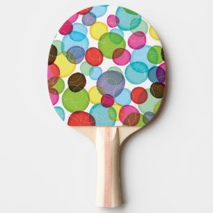 Raquete De Ping Pong Teste padrão redondo 2 dos miúdos das bolhas