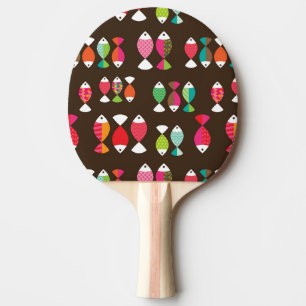 Raquete De Ping Pong Teste padrão subaquático 2 dos peixes retros