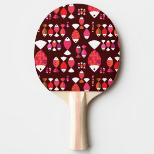 Raquete De Ping Pong Teste padrão subaquático dos peixes retros