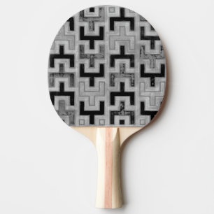 Raquete De Ping Pong Têxtil africano de mudos com Padrões geométrico