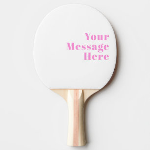 Raquete De Ping Pong Texto Editável Retro-Moderno Preto & Rosa