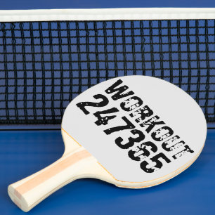 Raquete De Ping Pong Texto vestido e arranhado Workout 247365 preto