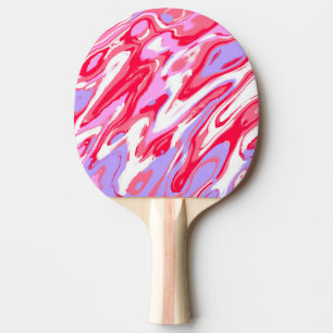 Raquete De Ping Pong Textura de mármore líquido rosa vermelho mistura d