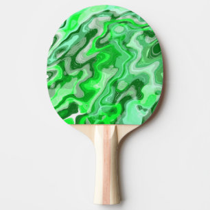 Raquete De Ping Pong Textura de mármore verde esmeralda pintura líquida