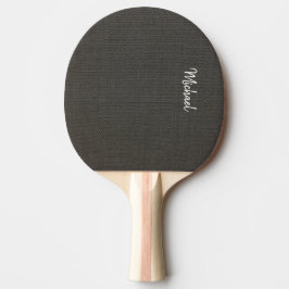Raquete De Ping Pong Textura de Tela Monogramada Natural