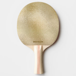 Raquete De Ping Pong Textura de vidro impermeável, iridescente, de ouro