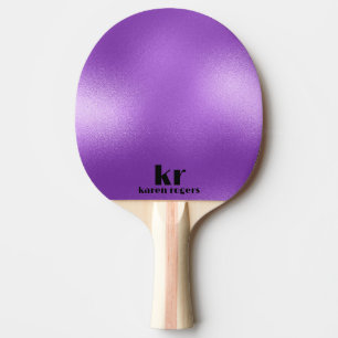 Raquete De Ping Pong Textura iridescente roxa minimalista