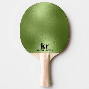 Raquete De Ping Pong Textura verde iridescente minimalista