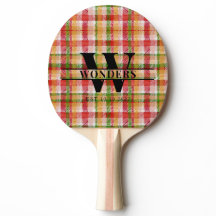 Textura Xadrez Tartan Monograma Personalizada