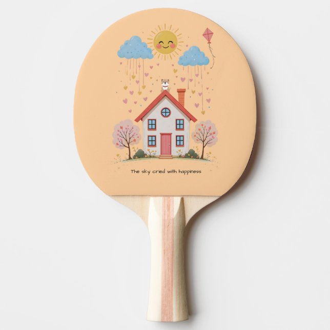 Raquete De Ping Pong The sky cried with happiness (Frente)