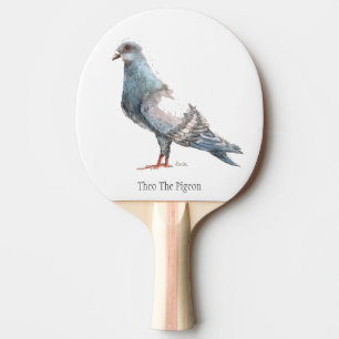 Raquete De Ping Pong "Theo pá de Pong do sibilo do pássaro do pombo"