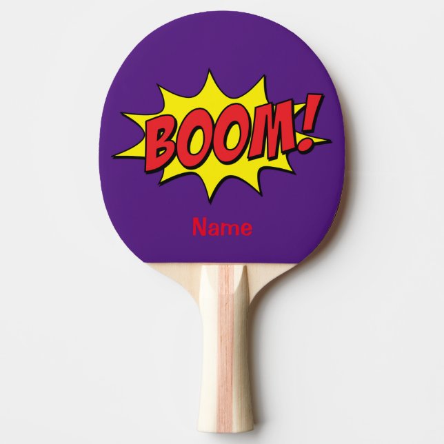 Raquete De Ping Pong Thunder_Cove do Boom do Cartoon (Frente)