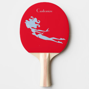 Raquete De Ping Pong Thunder_Cove do Swimmer da Sereia Azul