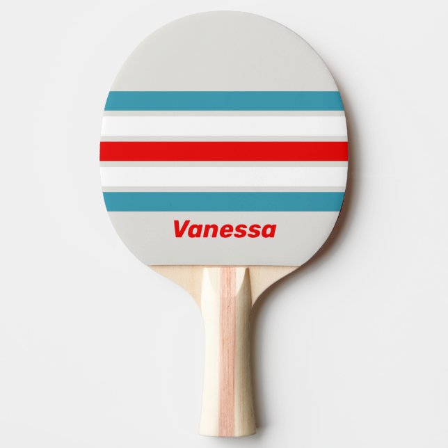 Raquete De Ping Pong Thunderbird Através de Listras com Nome (Frente)