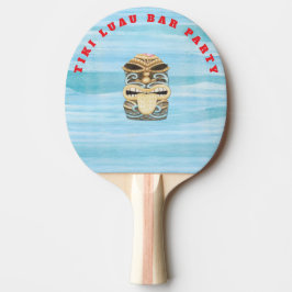 Raquete De Ping Pong tiki luau tropical island beach
