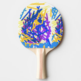 Raquete De Ping Pong Tinta Festiva Moderna Abstrato