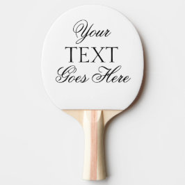 Raquete De Ping Pong Tipografia moderna elegante Cria seu próprio texto