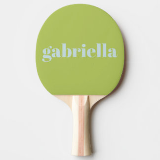Raquete De Ping Pong Tipografia Negrito Verde Limão Azul Personalizado