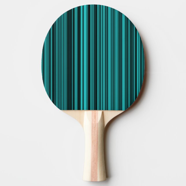 Raquete De Ping Pong Tiras Pretas Teais (Verso)
