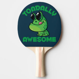 Raquete De Ping Pong Toad de Cartoon Feliz e Incrível