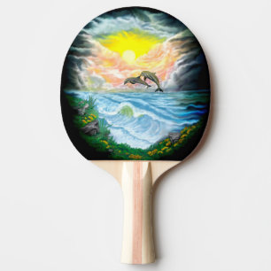 Raquete De Ping Pong Tocando golfinhos ao sol