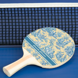 Raquete De Ping Pong Tóile de jouy amarelo-palha