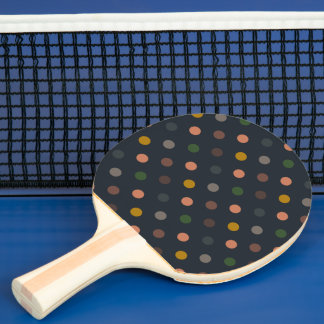 Raquete De Ping Pong Tom Florestal Tom Terra Escura Desenho de Bolinhas
