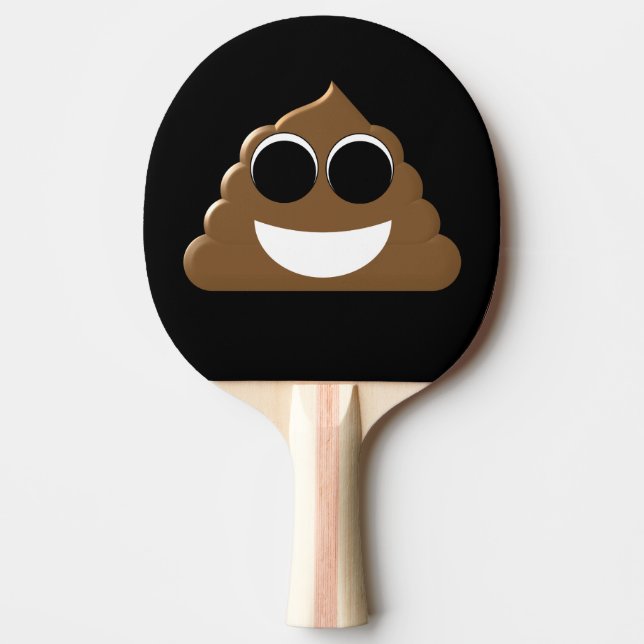 Raquete De Ping Pong Tombadilho engraçado Emoji (Frente)