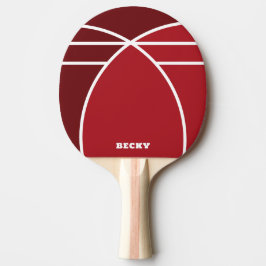 Raquete De Ping Pong Tones of Red Personalized Ping Pong Paddle