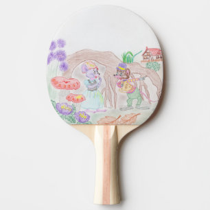 Raquete De Ping Pong Trabalho de arte de Crianças Personalizadas, dois