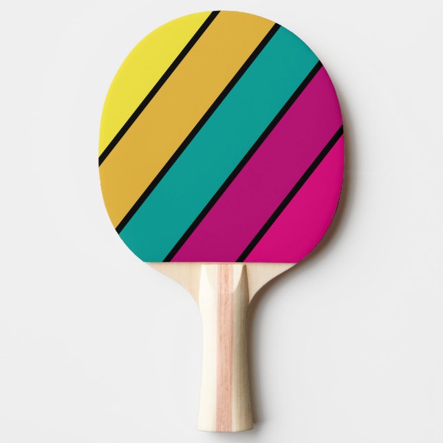 Raquete De Ping Pong Traseiro Escuro 80s Negrito (Frente)