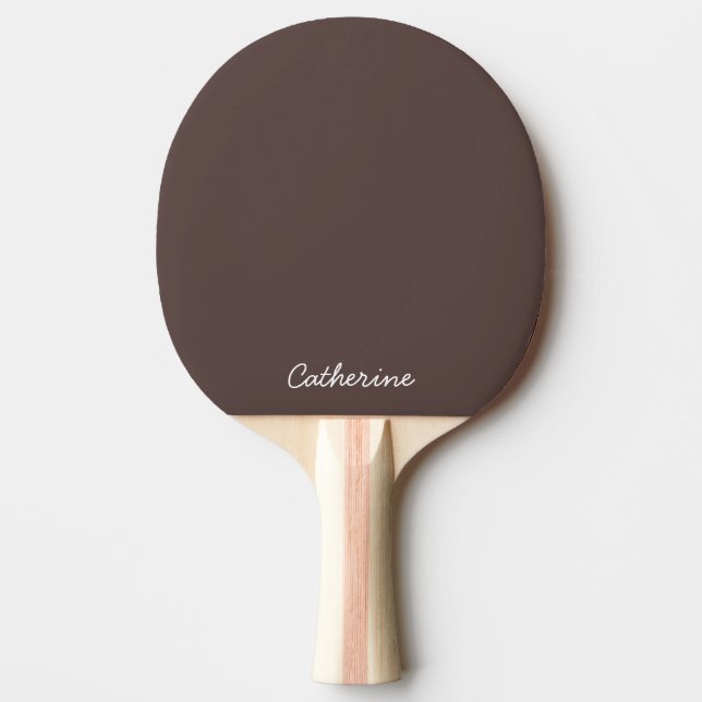 Raquete De Ping Pong Trendy Dark Mocha Brown Custom Ping Pong Paddle (Frente)