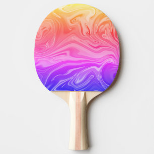 Raquete De Ping Pong Trendy Purple Red Yellow Abstrato