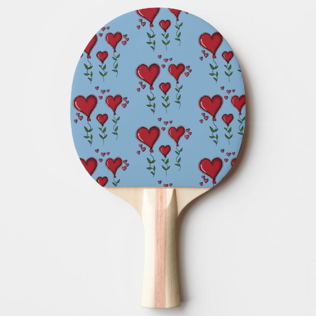 Raquete De Ping Pong Três Corações Bons (Frente)