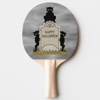 Raquete De Ping Pong Três Diabinhos Feliz Halloween
