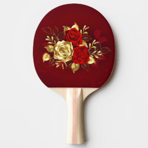 Raquete De Ping Pong Três Rosas de joalharia
