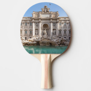 Raquete De Ping Pong Trevi Fountain no início da manhã - Roma, Itália