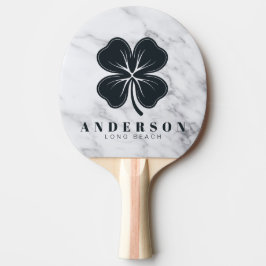 Raquete De Ping Pong Trevo de Quatro Folhas Branco Limpo Moderno com No