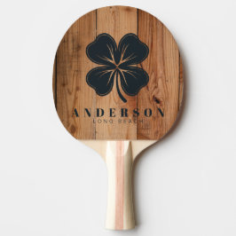 Raquete De Ping Pong Trevo de Quatro Folhas em Corte Grosso de Bordo de