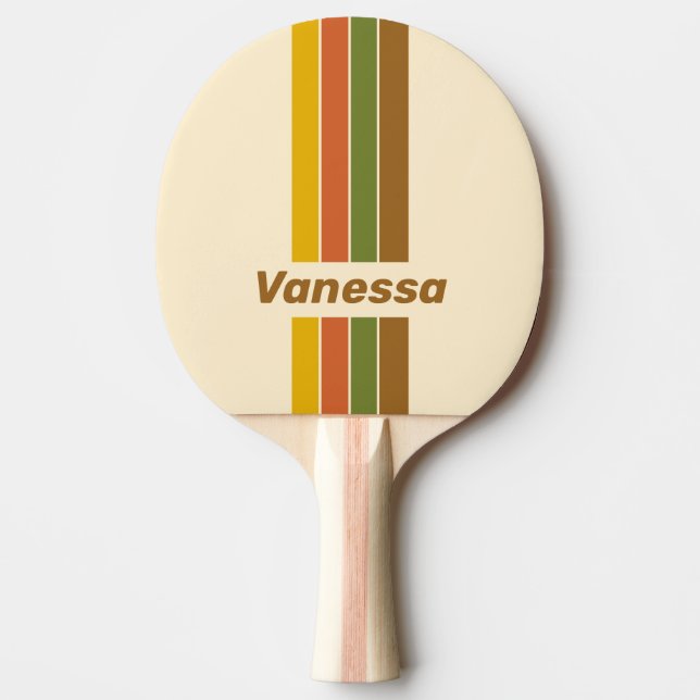 Raquete De Ping Pong Trevo do Nascer do Sol com Faixa e Nome (Frente)