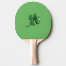 Raquete De Ping Pong Trevo Irlandês Verde Moderno