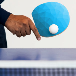 Raquete De Ping Pong Triângulo do padrão geométrico do gradiente ciano