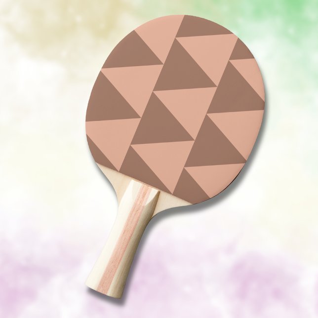 Raquete De Ping Pong Triângulos Grandes Geométricos Mocha Mousse Rosa D (Criador carregado)