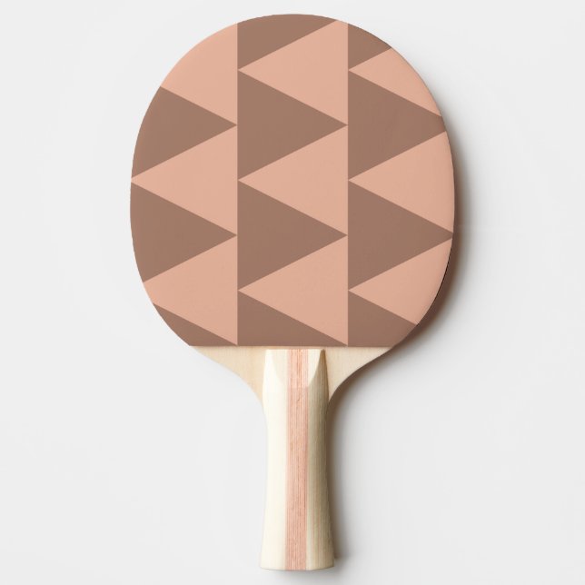 Raquete De Ping Pong Triângulos Grandes Geométricos Mocha Mousse Rosa D (Frente)