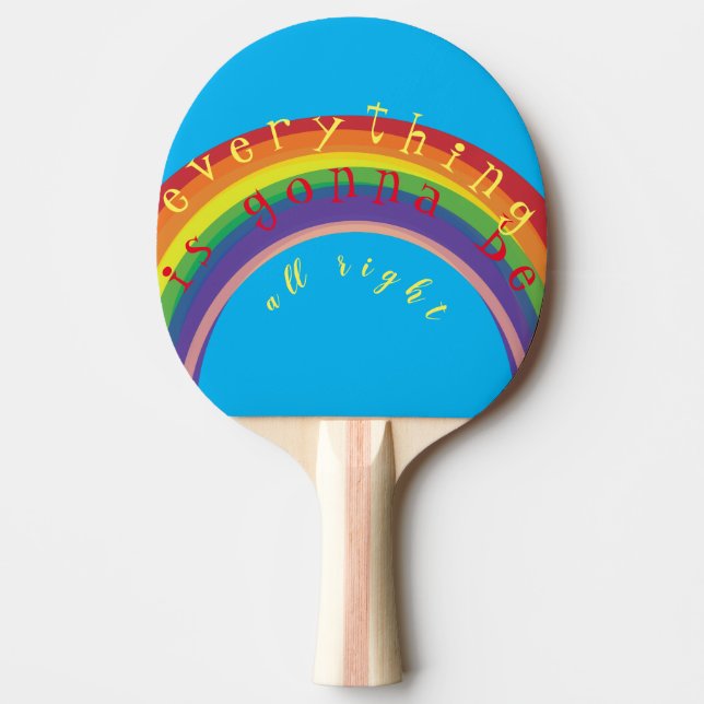 Raquete De Ping Pong "Tudo vai ficar bem" (Frente)