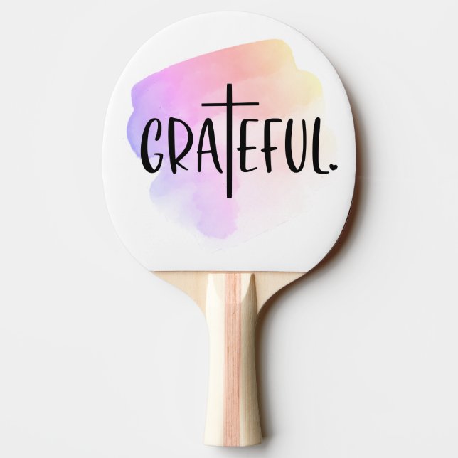 Raquete De Ping Pong Typografia Grateful Cross (Verso)